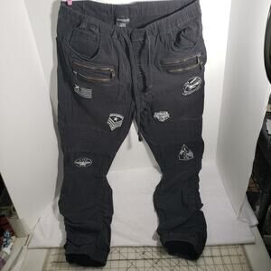 Victorious Slim Airforce Patch Black Jeans Lg